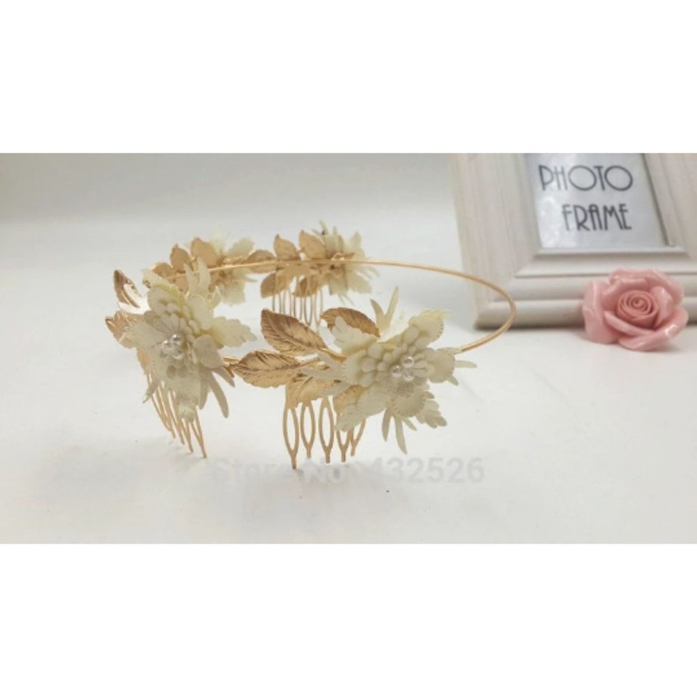 Baroque Fimo Flower Tiara